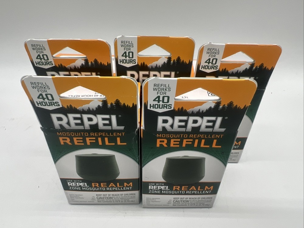 New 5pk Repel Realm Zone Mosquito Repellent 40hr Refill 011423942617 FreeS&H