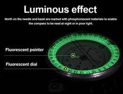 Aluminum Waterproof Precision Surveying Compass w/ Pouch For Hiking + Survival