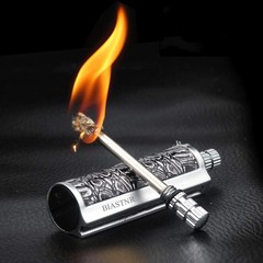 3 Pack Permanent Match Matchstick Fire Starter Keychain Flint Metal Lighter
