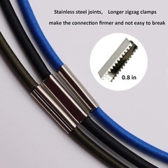 Trash Can Rubber Bands Set of 3, Black, Blue, Grey, Fits 13 to 30 Multi