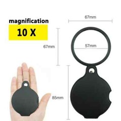 WHOLESALE LOT 24pc Folding Pocket Glass Lens 10x Magnifier Case Survival Outdoor