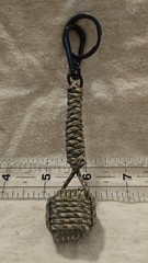 275 Paracord Dice Core Decorative Monkey’s Fist 4-1/2 Inches Long, Key Fob/Chain