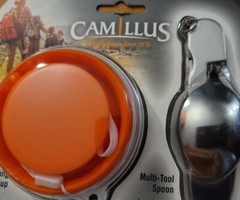 Camillus Survival gear 2 multi tools spoon, fork, knife, flask, cup, can opener