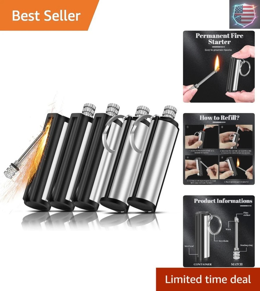 Permanent Match Lighter, Wateproof Matchstick, Multi-Pack Keychain Matches Li…
