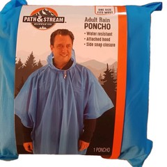 Adult Rain Ponchos With Attached Hood
