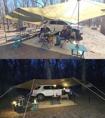 GEERTOP Large Car Side Camping Awning 19 x 11 ft 19ft x 11.5ft, Lunar Green