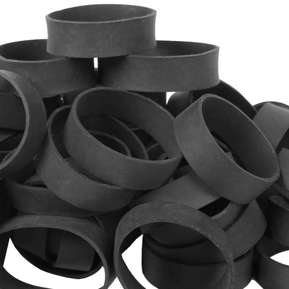 AMUU Rubber Bands Size #82, 60pcs Tactical Black Wide