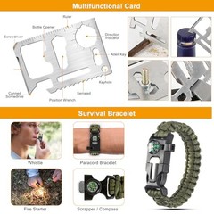 11-in-1 Emergency Survival Kit for Men, Outdoor Gear for Camping Hiking