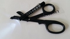 Tactical Black – Set of 2 pcs Black EMT First Responder 7.5″ Shears + Black Pen