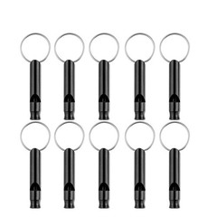 Woodcovo 10 Pack Aluminum Whistle EDC Sport Emergency Survival Whistles with …