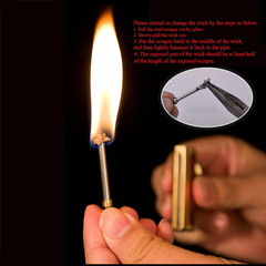 Permanent Match Lighter, Flint Fire Starter Keychain Metal Matchstick Fire Start