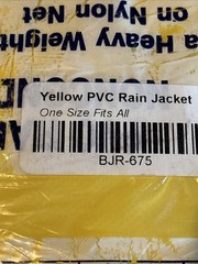 Yellow PVC rain jacket