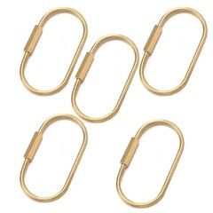 5pcs Brass Keychain Holder Clips for Car Keys and Handbags Outdoor Tool