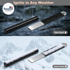 4″ Portable Pocket Waterproof Ferrocerium Ferro Rod Fire Starter Survival Tool,
