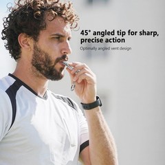 Emergency Survival Whistles, 3 Pack, Silver | Double Tubes, 120dB High Decibel,