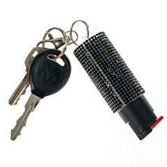 2 Pack Burn Pepper Spray 1/2oz Self Defense in Fashionable Keychain Case Black