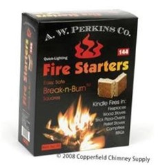 Fire Starter Squares 144ct – Paraffin Wood Lighting Squares for Fireplace,