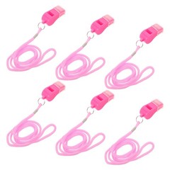 6 Pcs Christmas Pink Whistles Basketball for Coaches 120db Plastic