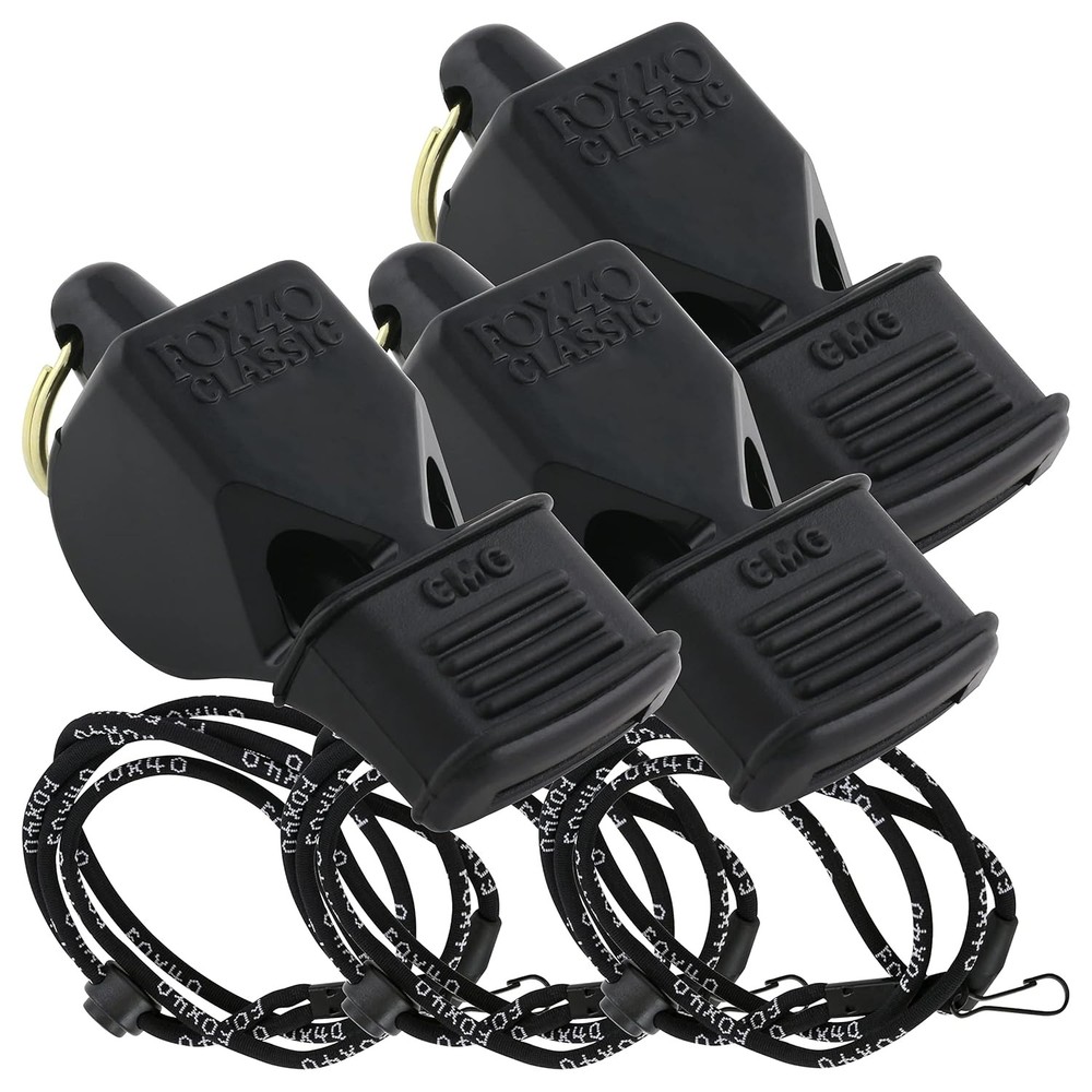 Fox 40 Classic CMG Whistle 3 Pack Breakaway Lanyard Included Free Shipping