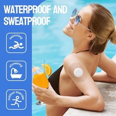 Ultra-Thin Transparent Sensor Covers for Libre 3 – 50 Count Waterproof Patches