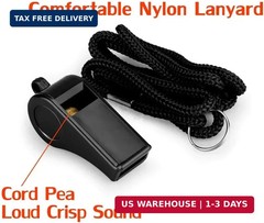 Sports Whistles Set 2pcs Plastic with Lanyard Loud Crisp