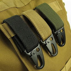 3Pcs Tactical Carabiner Outdoor EDC Keychain Nylon Webbing Keys Holder Camping B