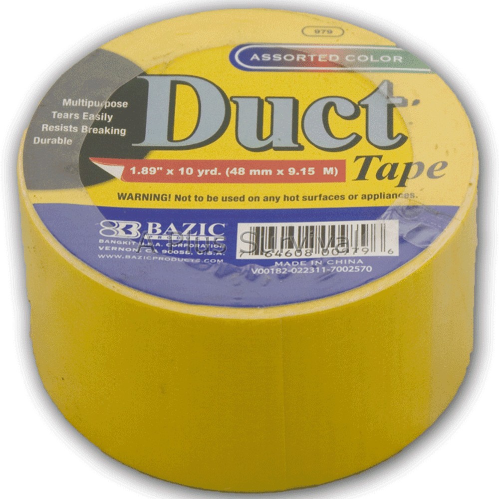 Camping Survival Duct Tape Roll 2″ x 10 Yards Yellow Hunting Emergency Shelter