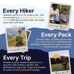 BearVault BV450 Jaunt Portable Bear Canister for Backpacking – Medium