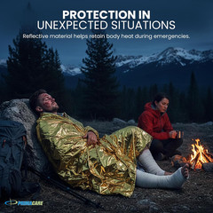 FB-6831 Emergency Mylar Thermal Blankets – 10 Pack, 62″ X 82″, Gold