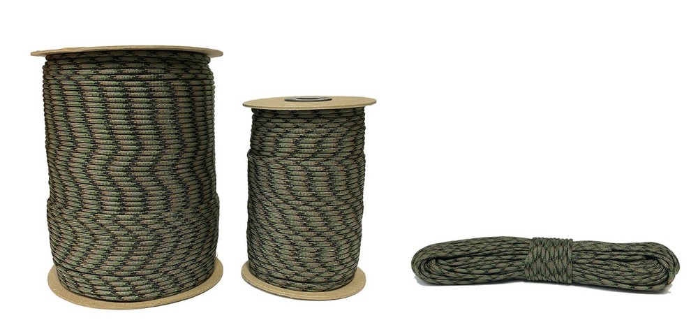 4mm Paracord 550 Bushcraft Survival Mil-Spec Type III 7 Strands – Camo Green