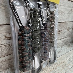 REHTAEL Keychain Paracord Carabiner Military Braided Heavy Duty Key Chain 2 Pack