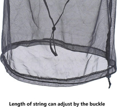 Mosquito Head Net Hat with Hidden Mesh Mask – UPF 50+ Sun Protection Safari Buck