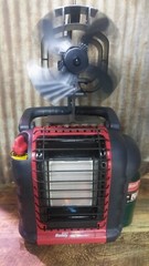 Mr. Heater «Buddy» Single Tank Wood Stove, Heat Powered Fan Mount. Custom Built.
