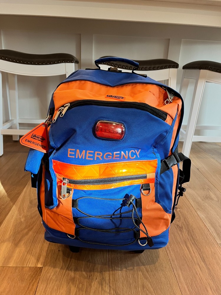 Lifesecure 10850 Group Emergency Survival Kit Rolling Evacuation Backpack