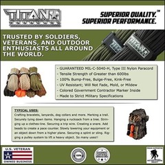 TITAN WARRIOR CORD ACU GRAY 100 FEET