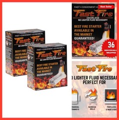 Odorless Fire Starter Cubes 36 Count Individually Wrapped for Grill Charcoal