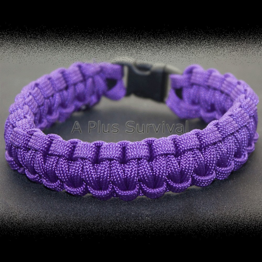 Purple Paracord Emergency Rope Survival Bracelet 9 Feet 7 Strand 550 LB
