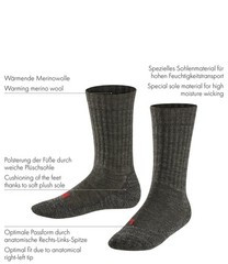 FALKE Unisex Kids Active Warm Wool Socks, Black 6.5-9, (Black 3000)