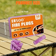 Fire Plugs Emergency Fire Starters, 50 Count Waterproof Fire Plugs for Surviv…