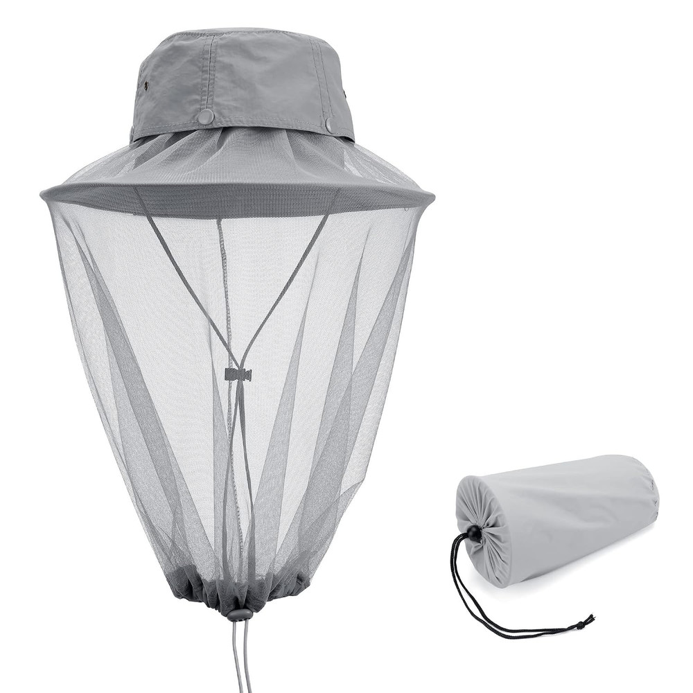 Mosquito Head Net Hat with Hidden Net Mesh for Outdoor Lover Hiking Fishing Beek