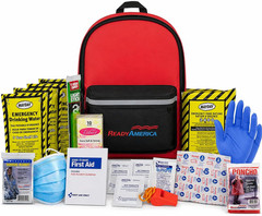 70180 72 Hour Emergency Kit, 1-Person, 3-Day Backpack, Includes First Aid Kit, S