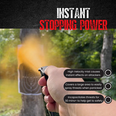 Police Magnum pepper spray 3 ounce Fire Master .50oz Pocket Clip Self Defense
