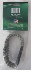 9″ Paracord Survival Bracelet Emergency Whistle Camouflage & Black Lot of 5