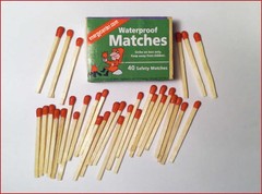 Waterproof Matches – 10 Box of 40 – 400 Matches + Magnesium Striker + Storm +