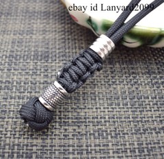 Handmade 550 Paracord Knife Lanyard With Stainless Steel Beads