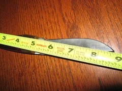 rmk99 Schrade Uncle Henry 8.7″ Folding Knife LB7 USA Wood/Brass Handle VG st135