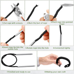 12 Pcs 2026 Update Paracord FID Knotter Tools Set Stainless Steel Marlinspike Se