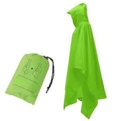 Adult Multipurpose Raincoat with Hood Waterproof PU Coating for Fishing Camping