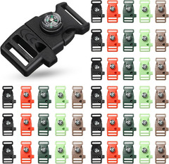 50 Pcs Compass Buckle Clips Plastic Paracord Buckles Bracelets Accessories for C