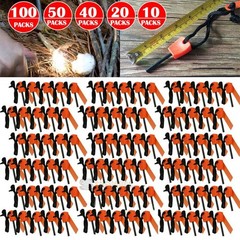 Lots Flint Fire Starter Steel Striker Emergency Survival Rod Camping Hiking Tool